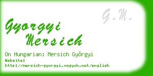 gyorgyi mersich business card